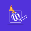 Person mit WordPress Icon und Editor Symbol